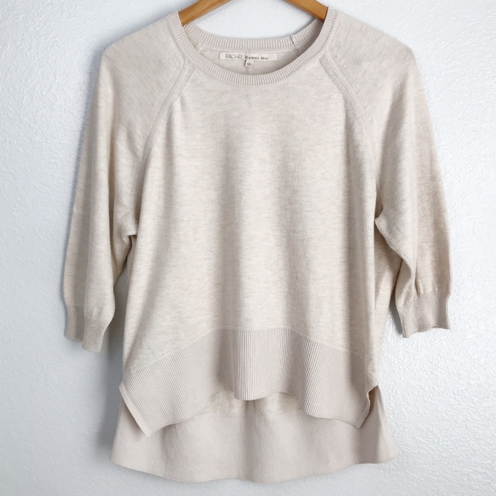 Rachel Rachel Roy Crew Neck Hi-Lo Sweater